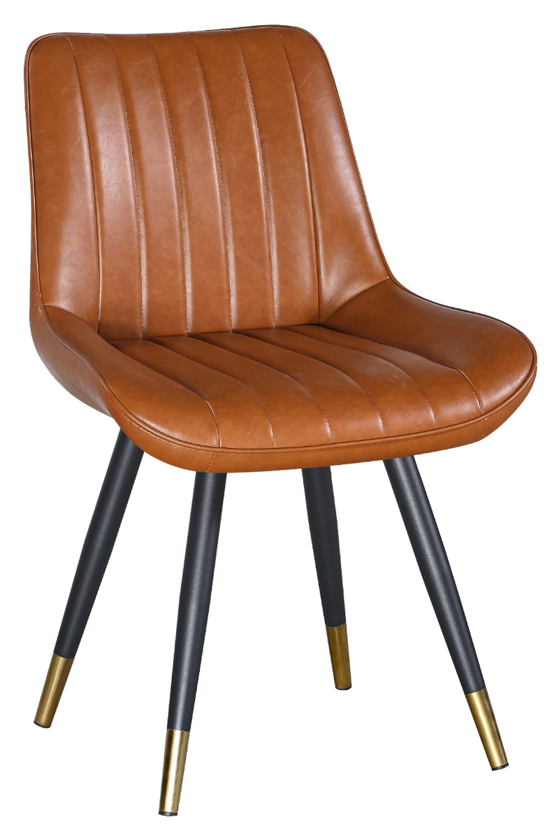 Gastronomy chair Jessie faux leather copper retro design Gastronomy chair Jessie faux leather copper retro design