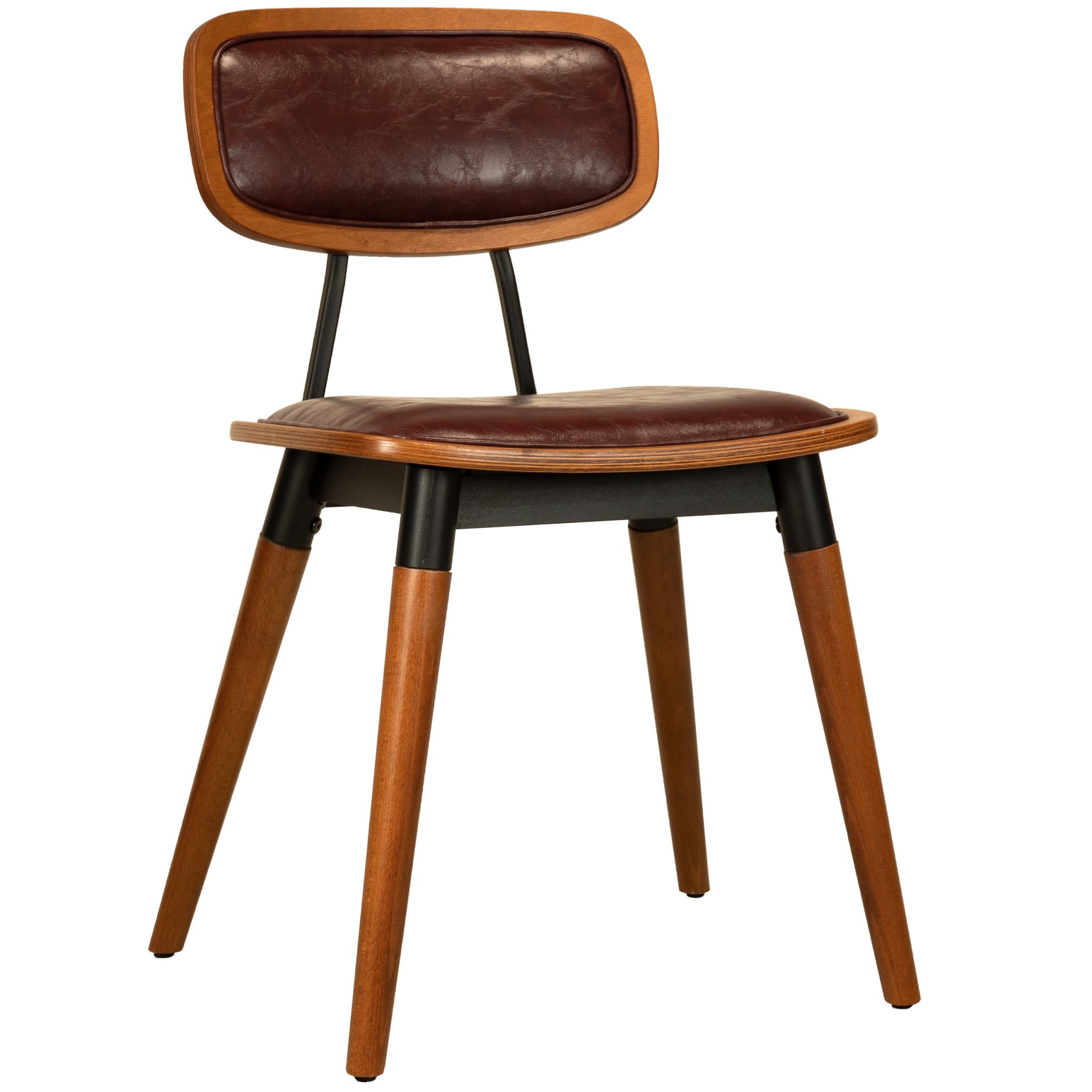 Restaurant bistro chair vintage faux leather in green, black or bordeaux Restaurant bistro chair vintage faux leather in green, black or bordeaux