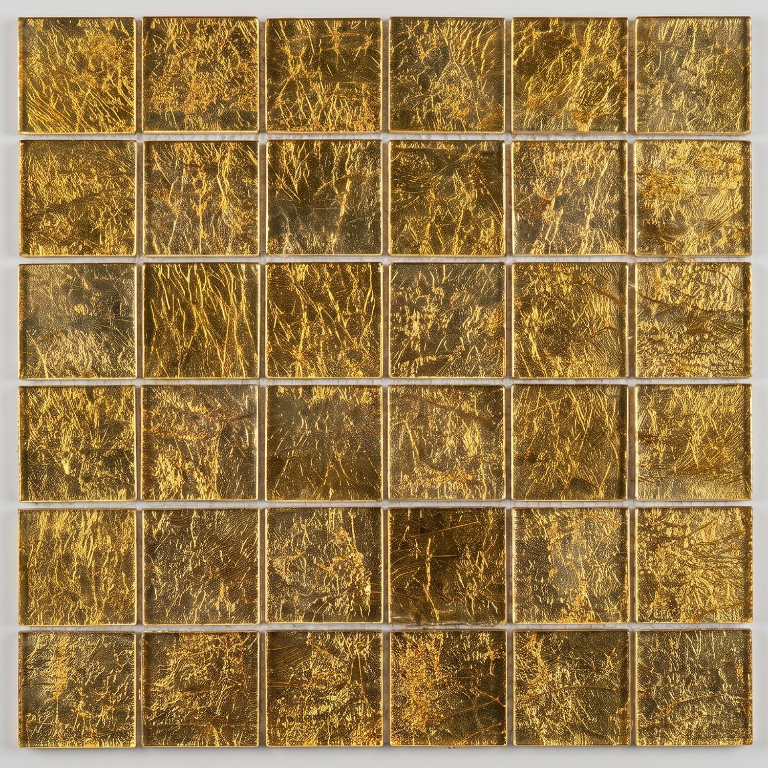 Glasmosaik Lille Gold Metalloptik 48×48x6 mm Gold