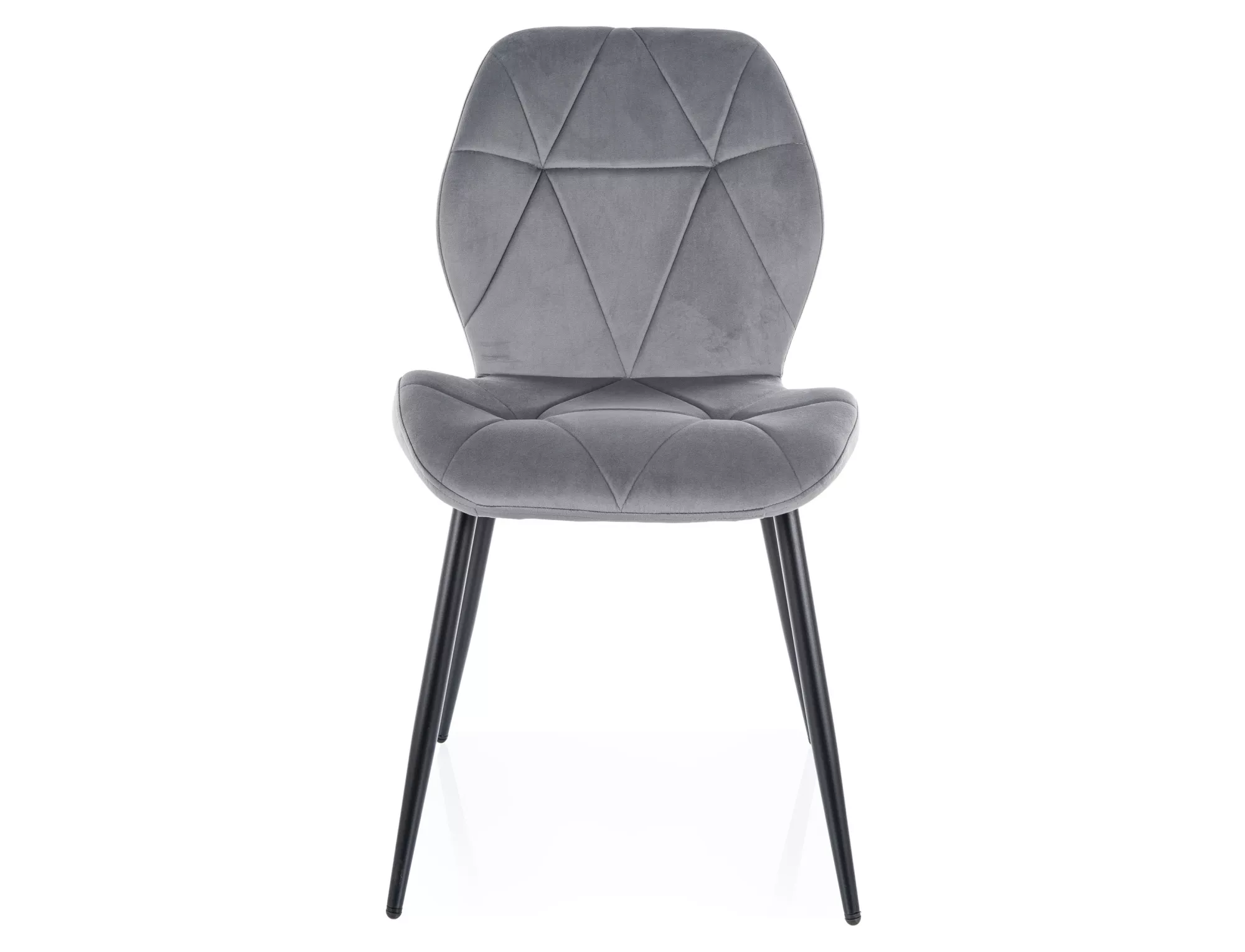 Restaurant chair Silva velvet fabric grey upholstered