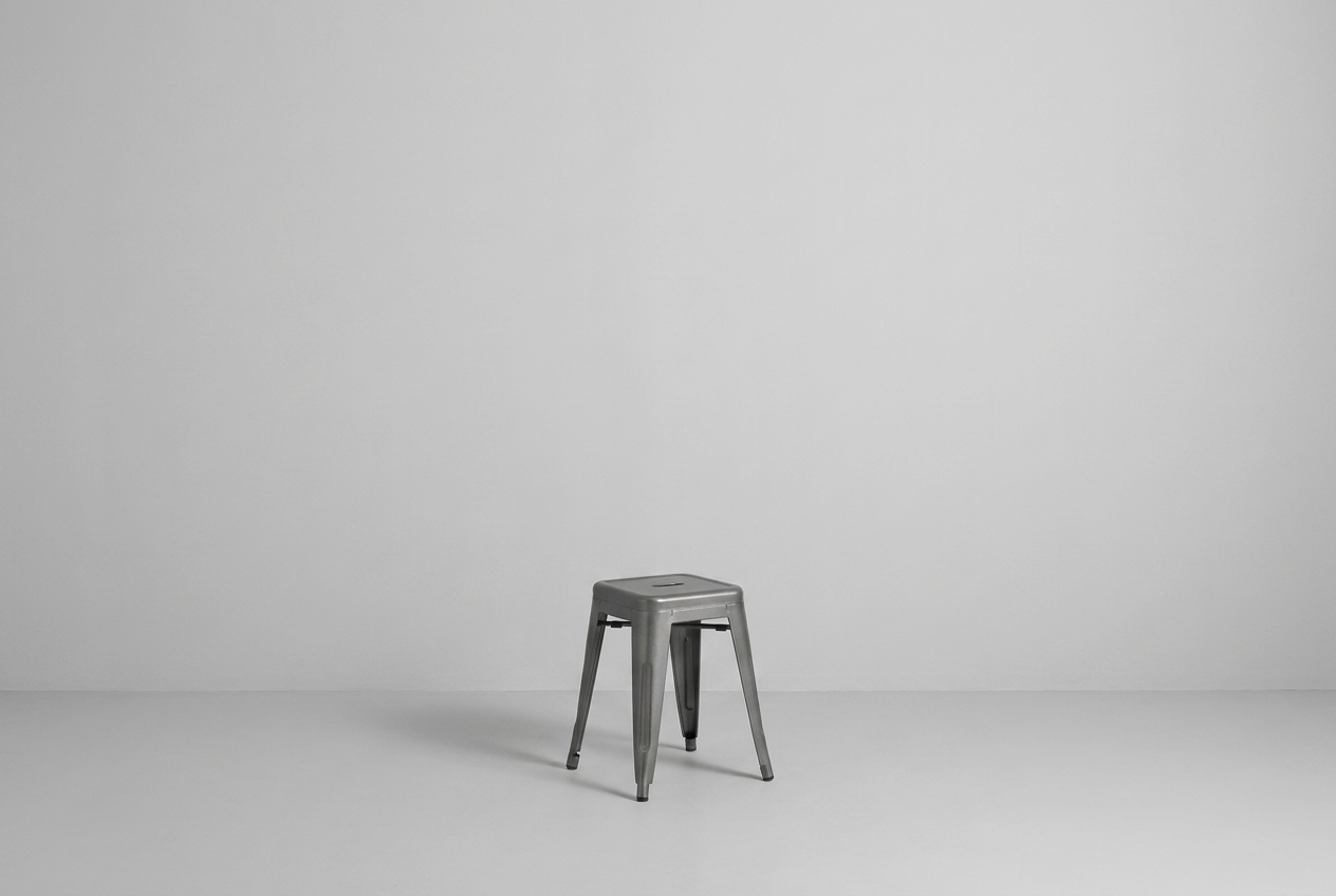 Stella steel restaurant stool gray