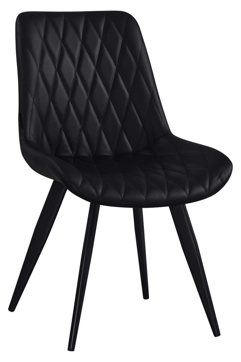 Restaurant chair Scarlet faux leather black upholstered