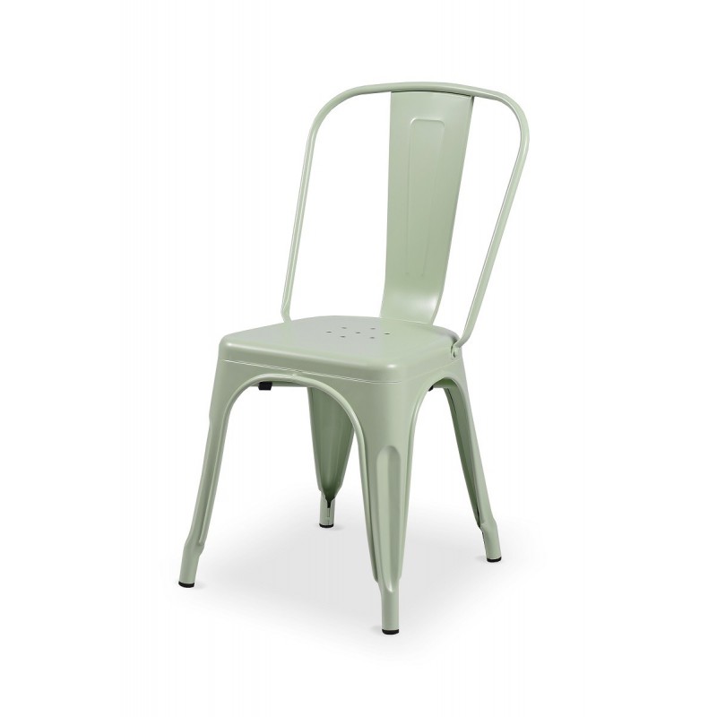Restaurant Bistro chair in steel Steel Colore Restaurant Bistro chair in steel Steel Colore