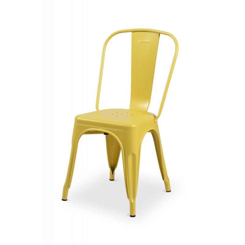 Restaurant Bistro chair in steel Steel Colore Restaurant Bistro chair in steel Steel Colore