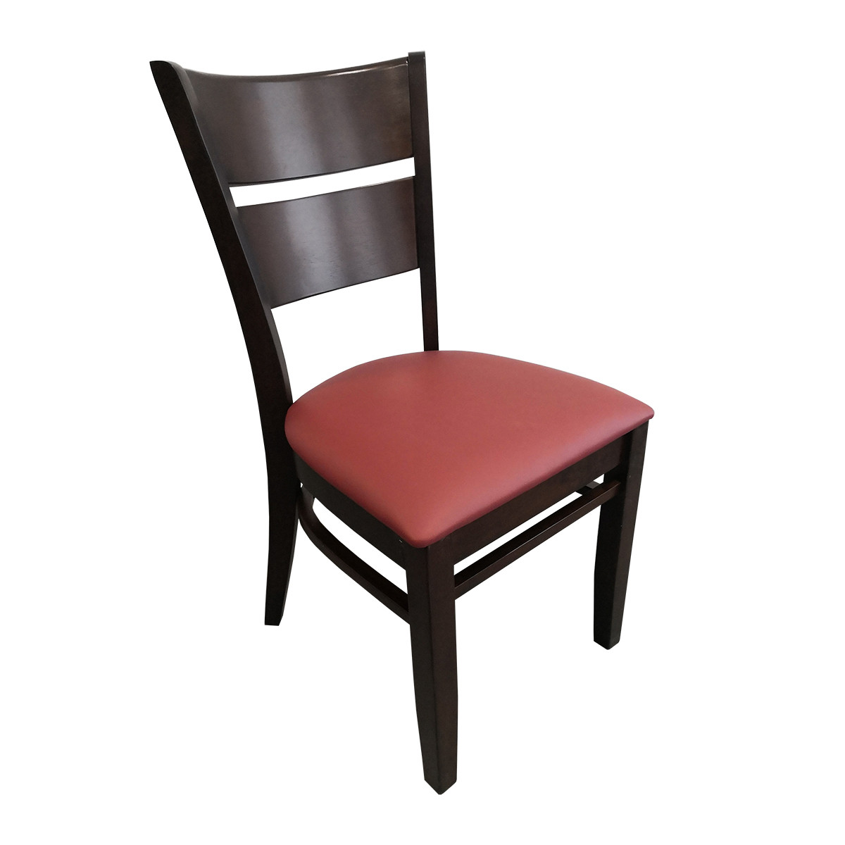 Restaurant bistro chair in solid wood Grace faux leather red Restaurant bistro chair in solid wood Grace faux leather red