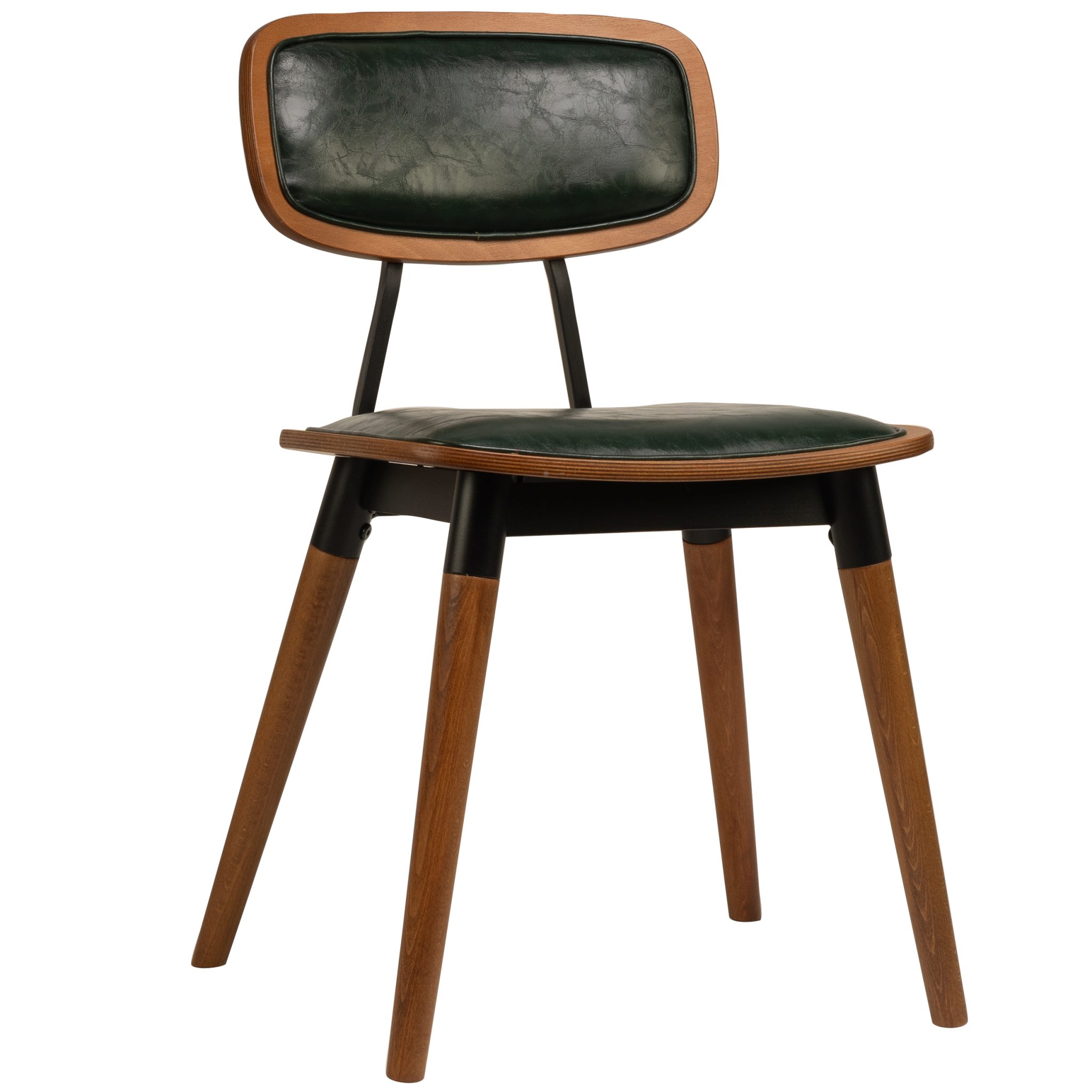 Restaurant bistro chair vintage faux leather in green, black or bordeaux Restaurant bistro chair vintage faux leather in green, black or bordeaux