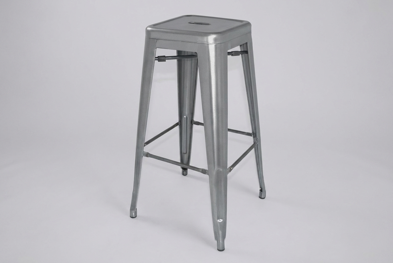 Stella steel bar stool gray