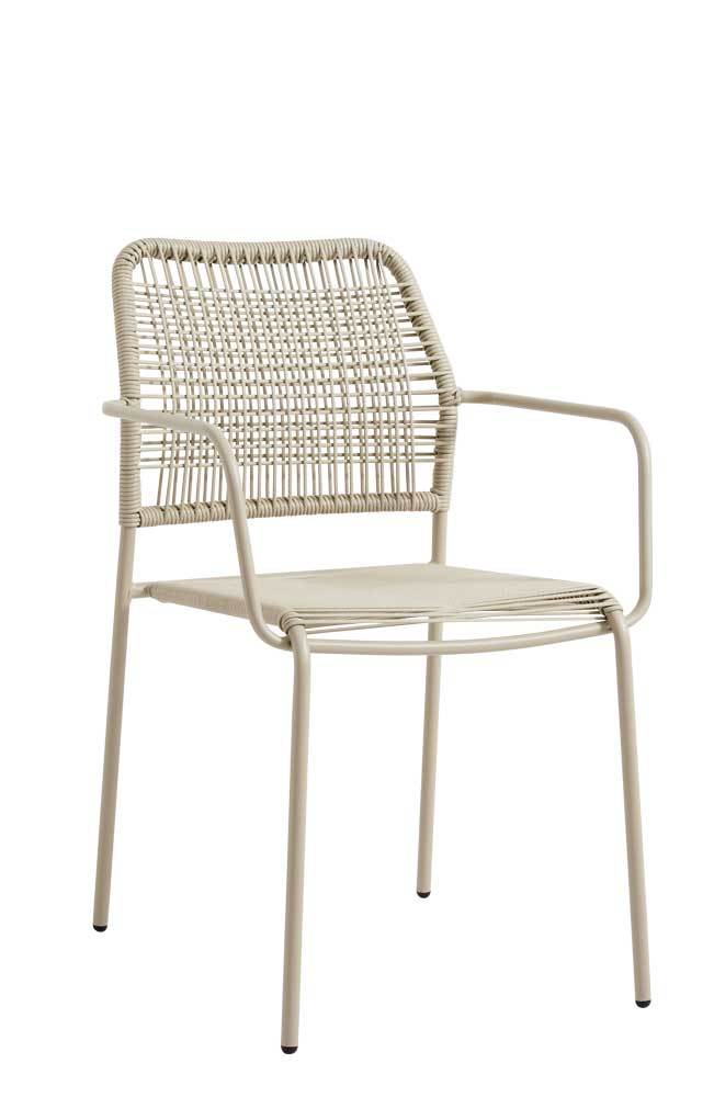 Outdoor Stuhl Kunststoffgeflecht Beige Outdoor Stuhl Kunststoffgeflecht Beige