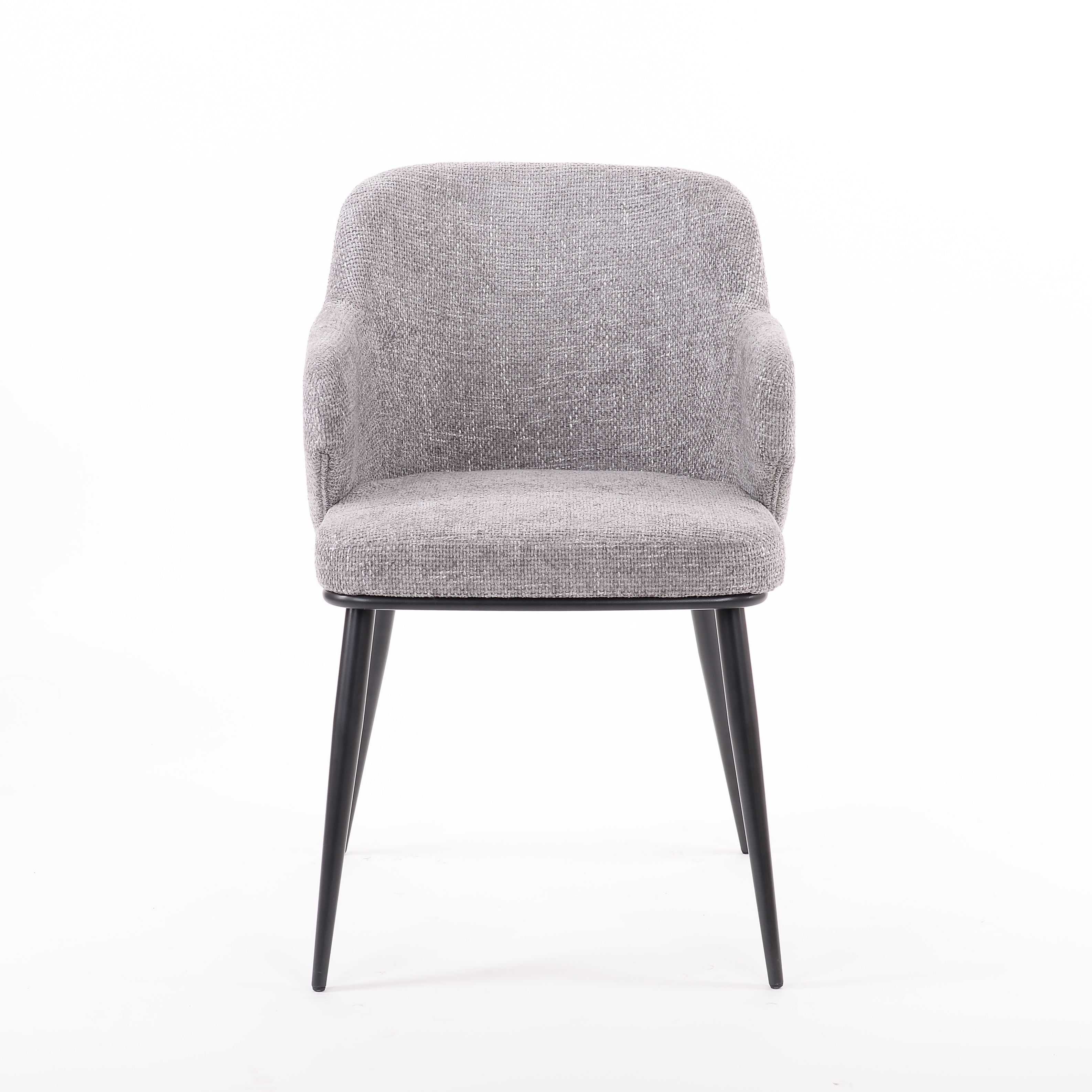 Restaurant bistro chair Kirk fabric grey upholstered