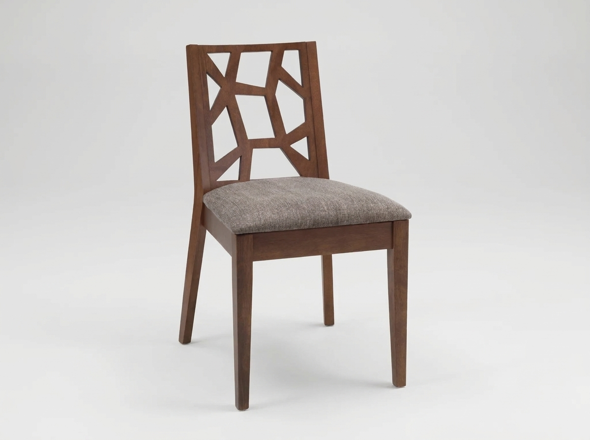 Restaurant chair Jenifer fabric cocoa/grey-grey