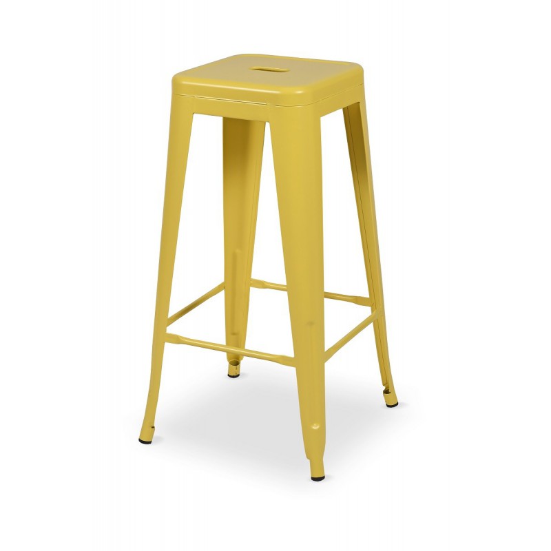 Barhocker aus Stahl Steel Colore Gelb