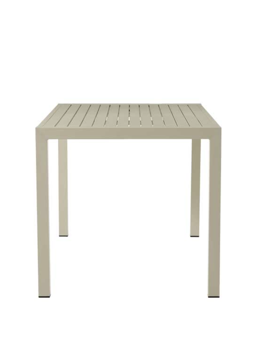 Outdoor Tisch 80x80cm aus Stahl Beige Outdoor Tisch 80x80cm aus Stahl Beige