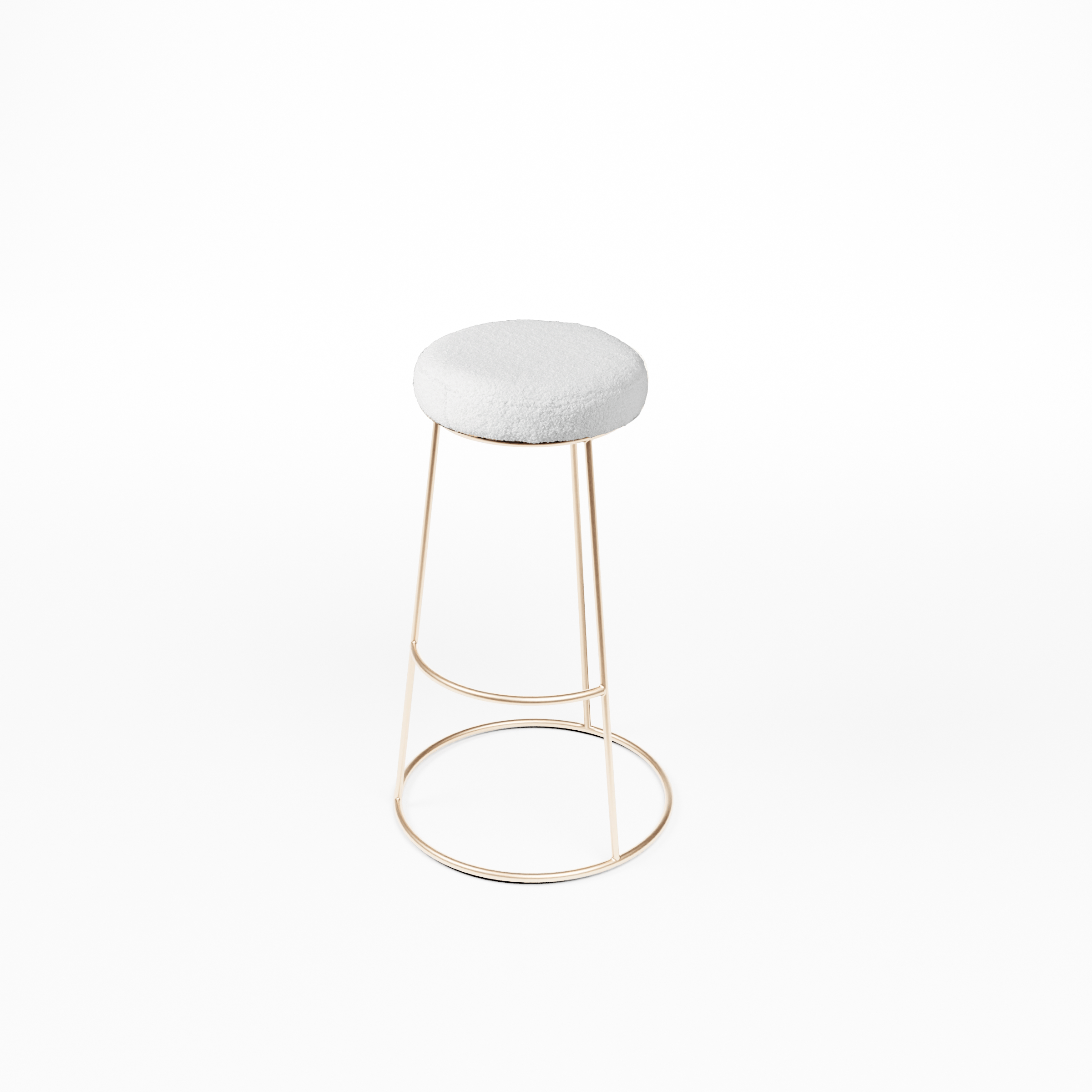 Iconic Rose Gold bar stool with seat cushion Iconic Rose Gold bar stool with seat cushion
