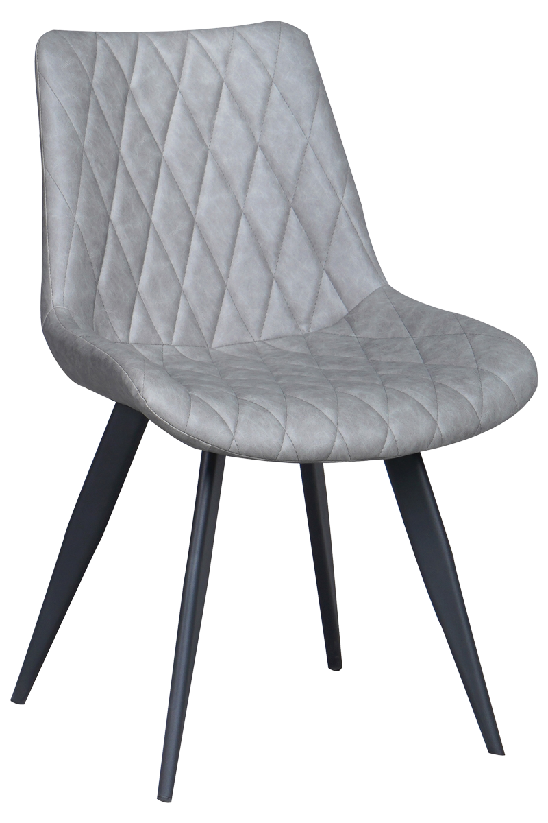 Restaurant chair Scarlet faux leather gray upholstered