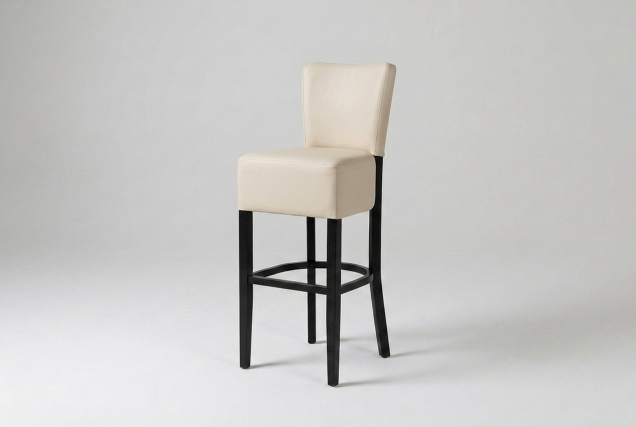 Bar stool Finja imitation leather dark brown