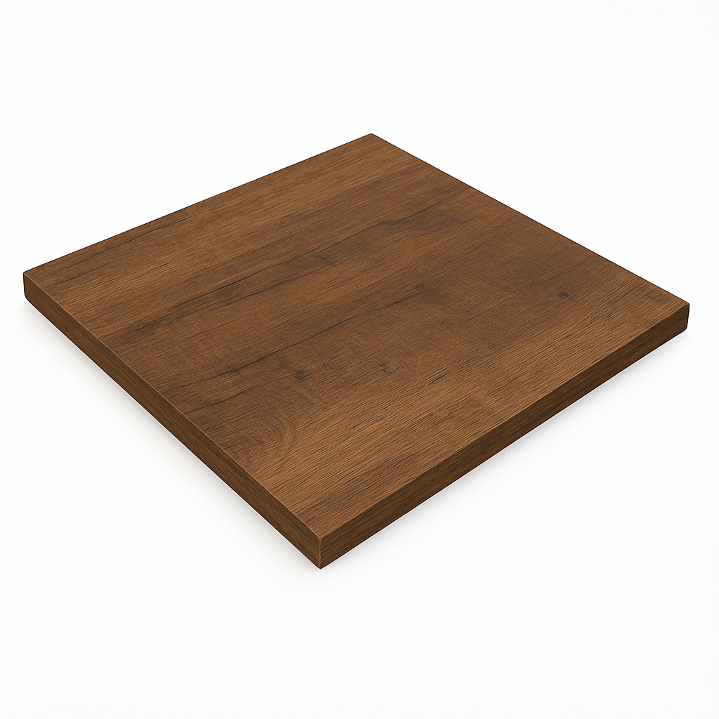 Outdoor Tischplatte 60x60cm Eiche Dunkel Holzoptik HPL Outdoor Tischplatte 60x60cm Eiche Dunkel Holzoptik HPL