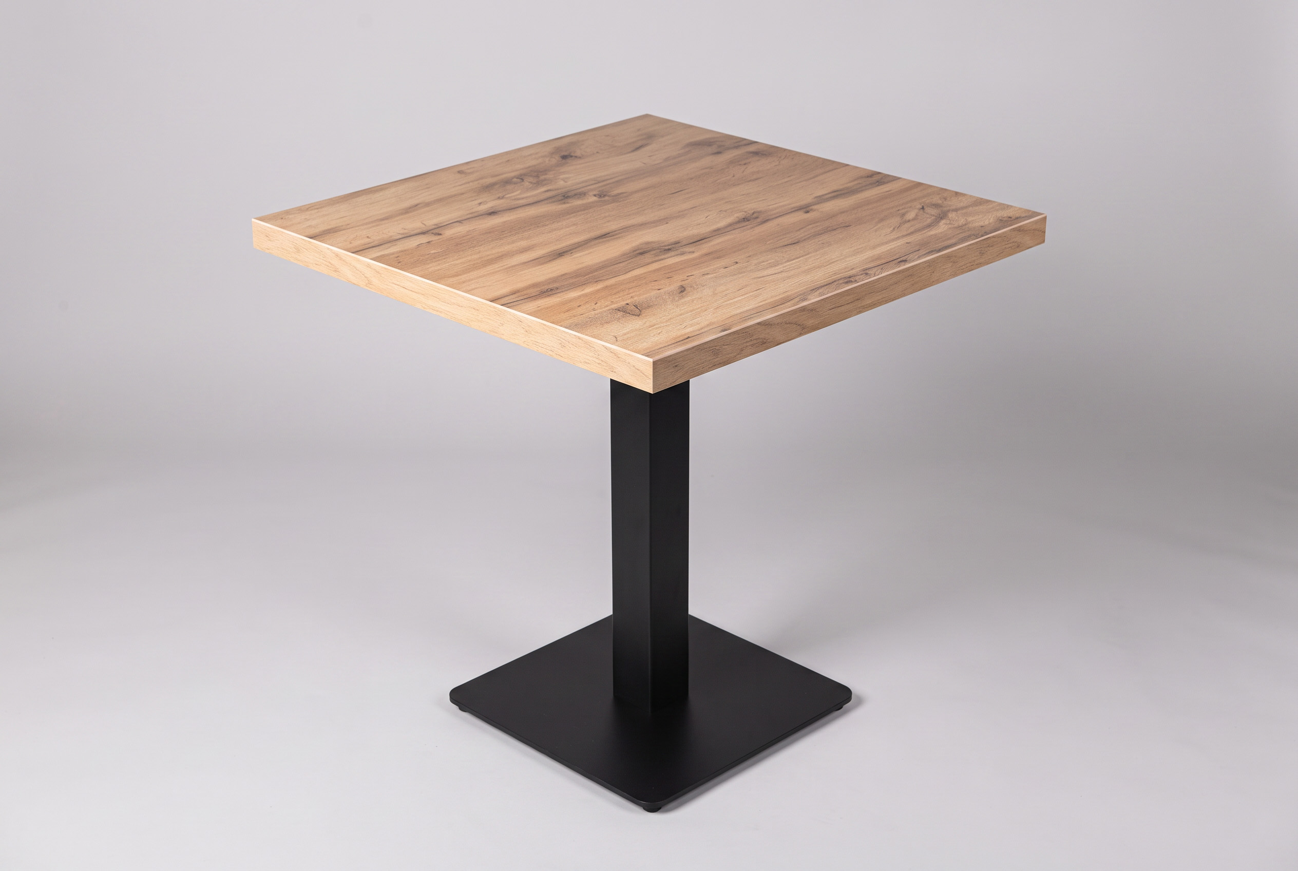 Restaurant bistro table 80x80cm Andora oak guest table leg black